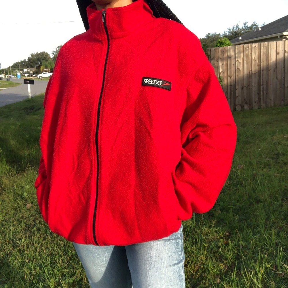 Red Speedo Highneck Fleece Jacket